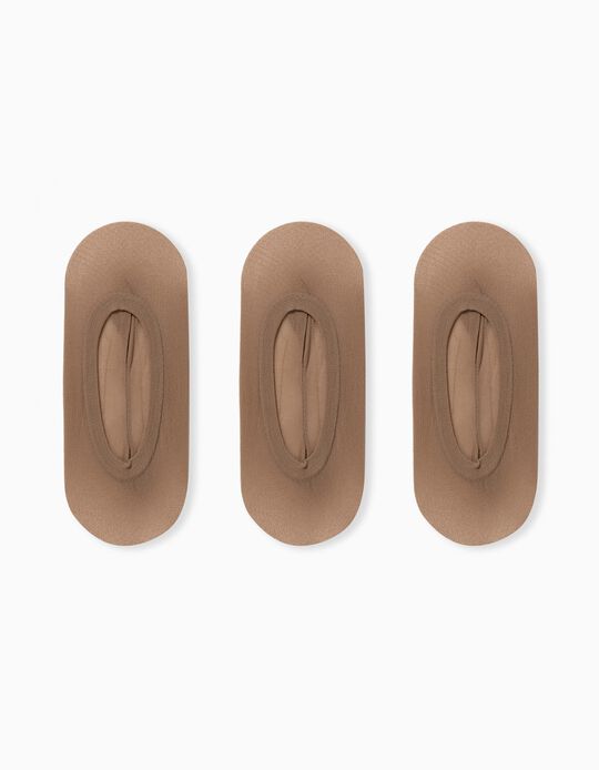 Comprar Online 3 Meias Invisíveis em Mousse, Mulher, Castanho