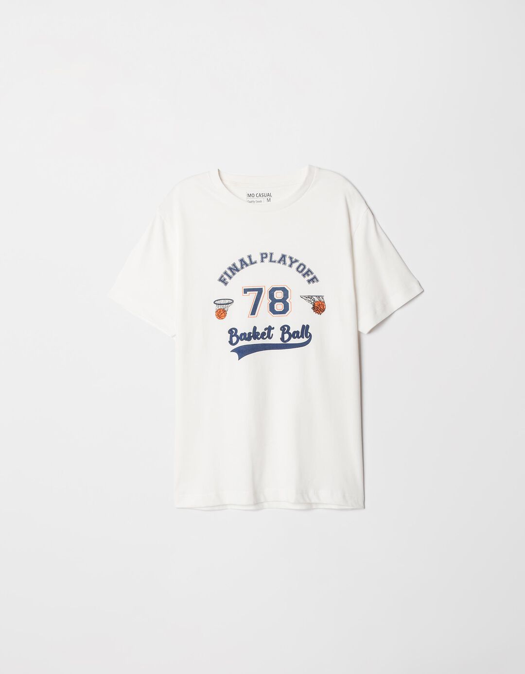 T-shirt Estampado, Homem, Branco