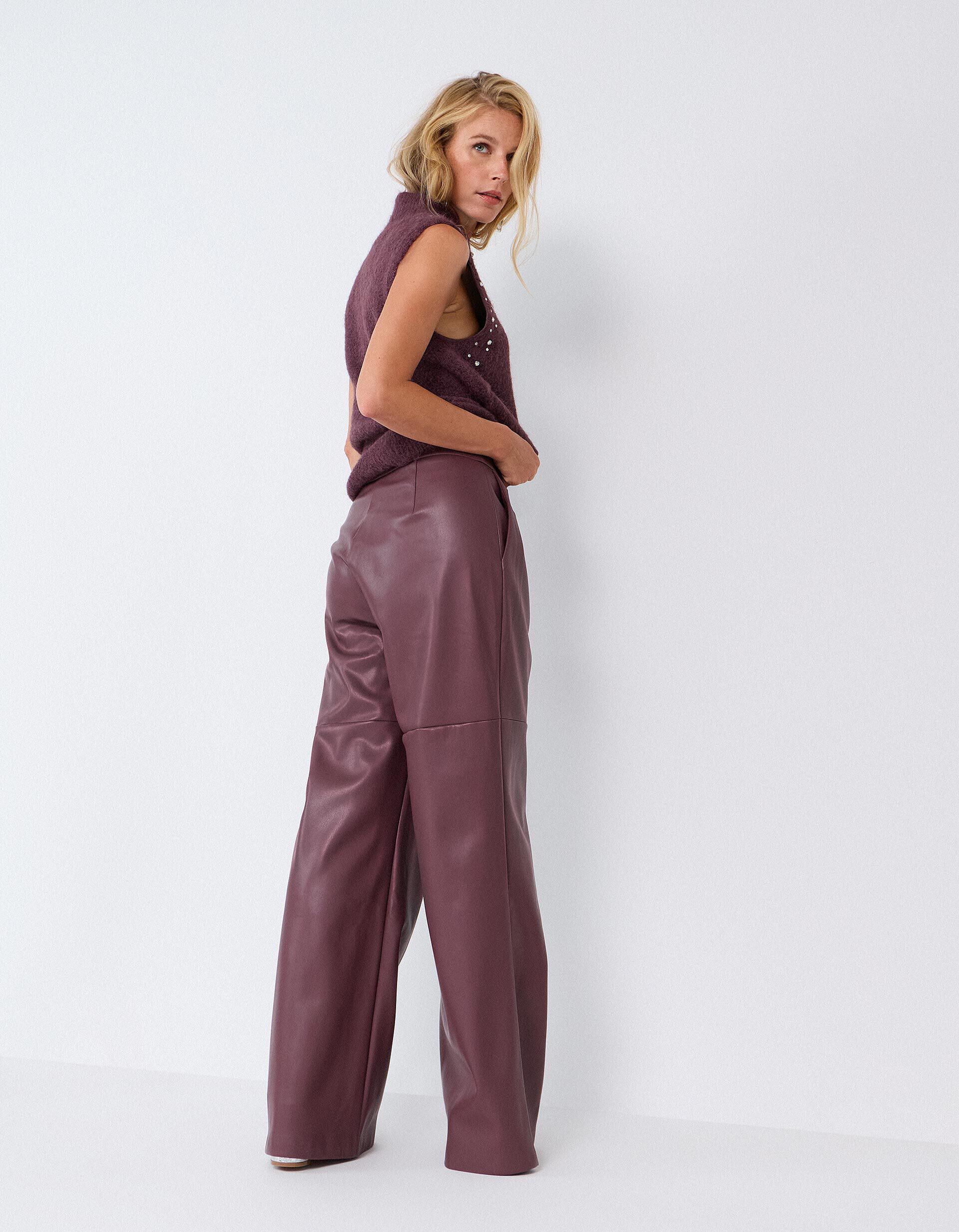 Comprar Online Cal&ccedil;as Efeito Pele, Mulher, Roxo Escuro