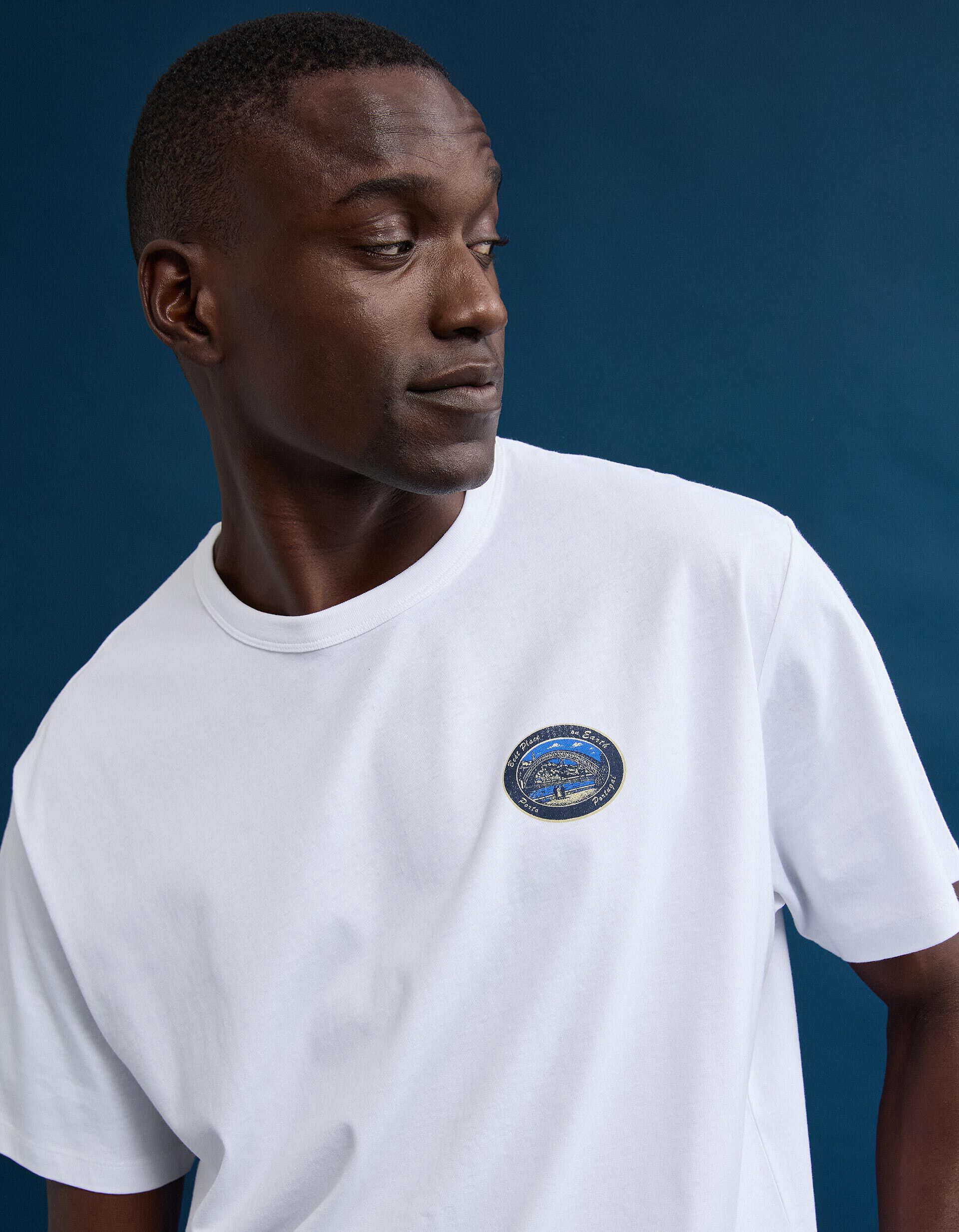 Comprar Online T-shirt Jersey Estampada, Homem, Branco