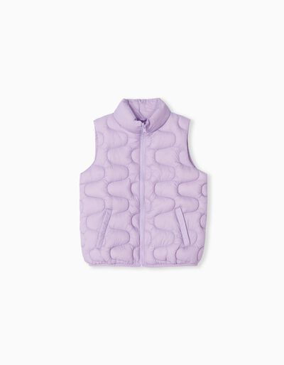 Puffer Vest, Girls, Lilac