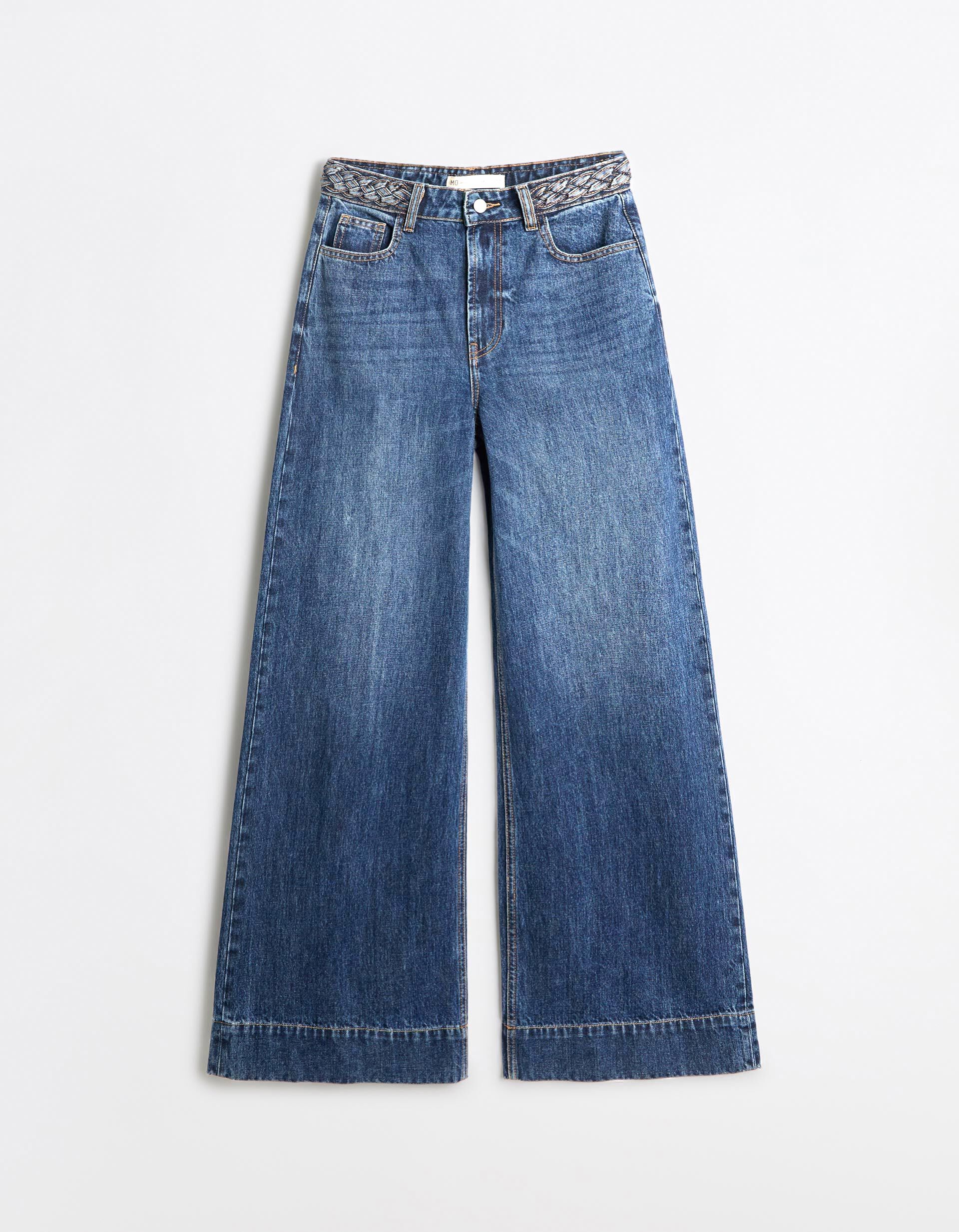Comprar Online Cal&ccedil;as De Ganga Wide Leg, Mulher, Azul Escuro