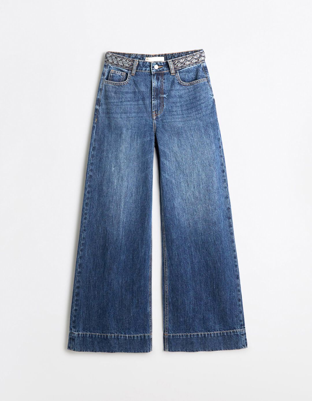 Cal&ccedil;as De Ganga Wide Leg, Mulher, Azul Escuro