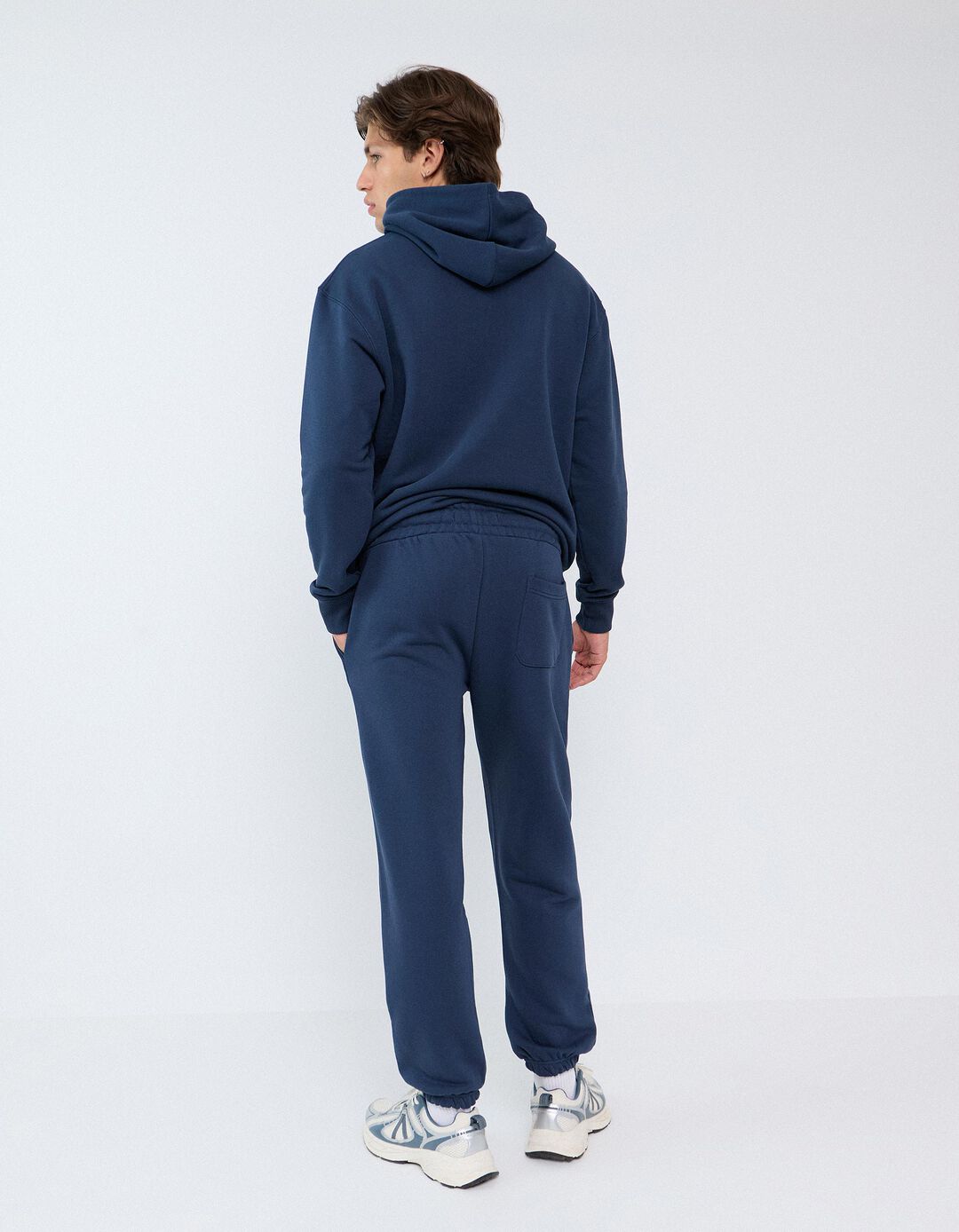 Cal&ccedil;as Jogger De Felpa, Homem, Azul