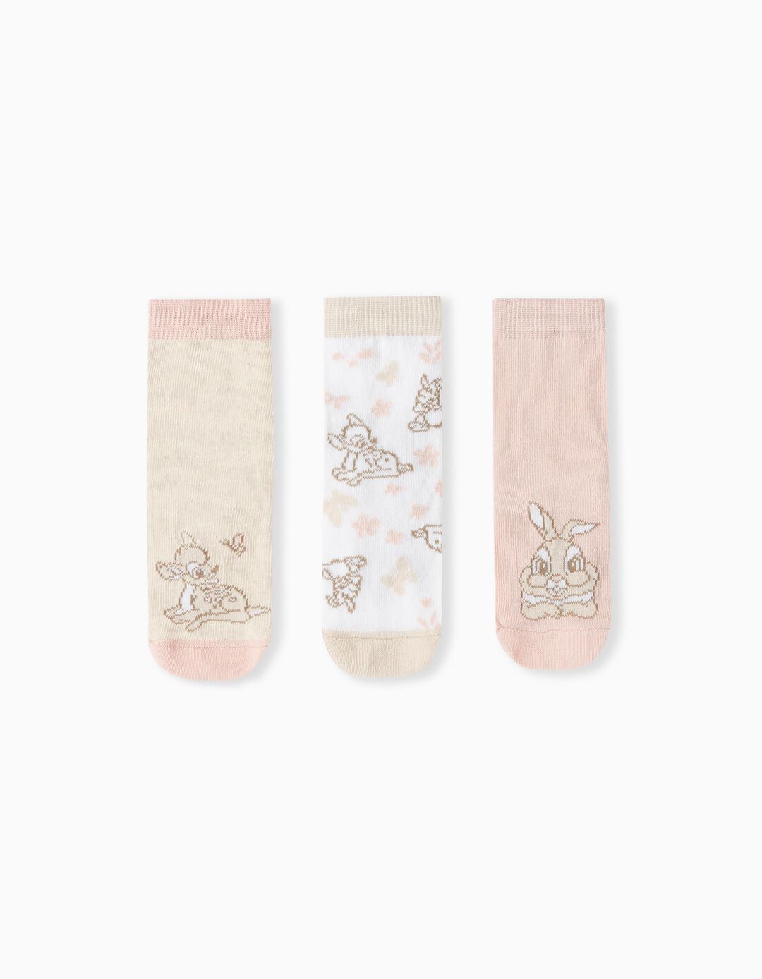 3 Pairs of 'Disney' Socks Pack, Baby Girls, Multicolour