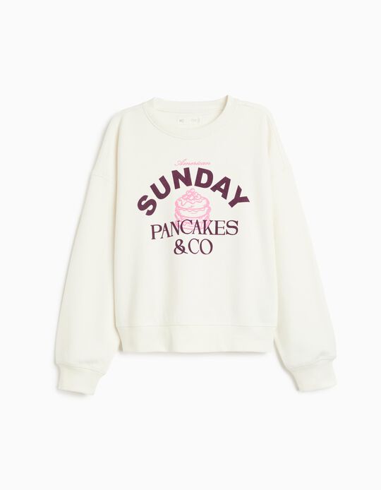 Comprar Online Sweatshirt Estampada, Menina, Branco