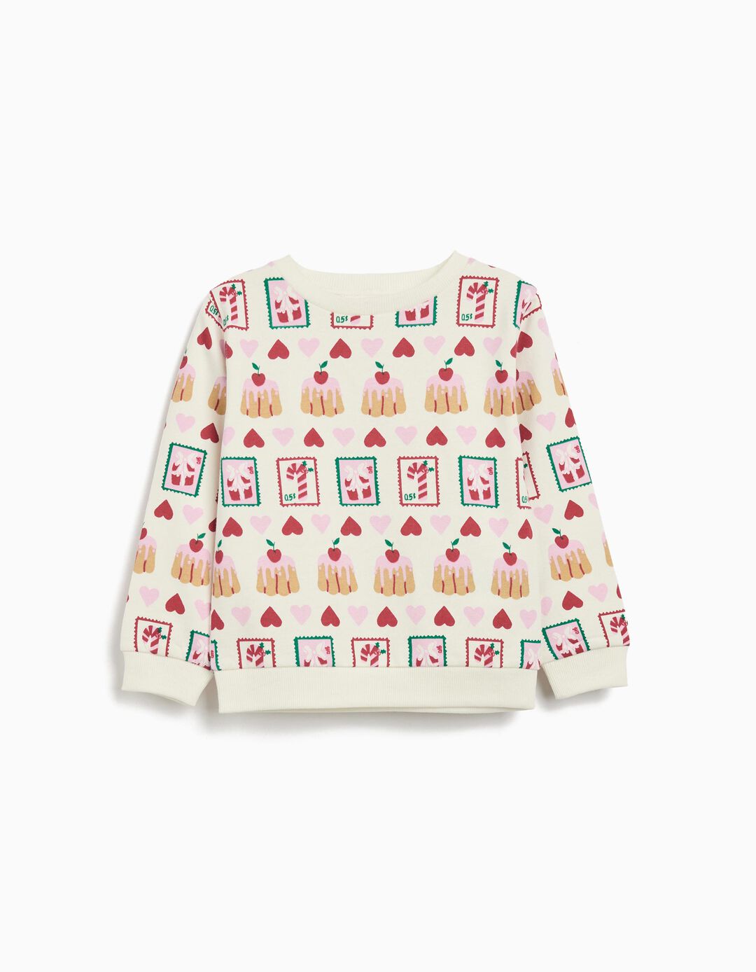 Sweatshirt de Natal, Menina, Branco