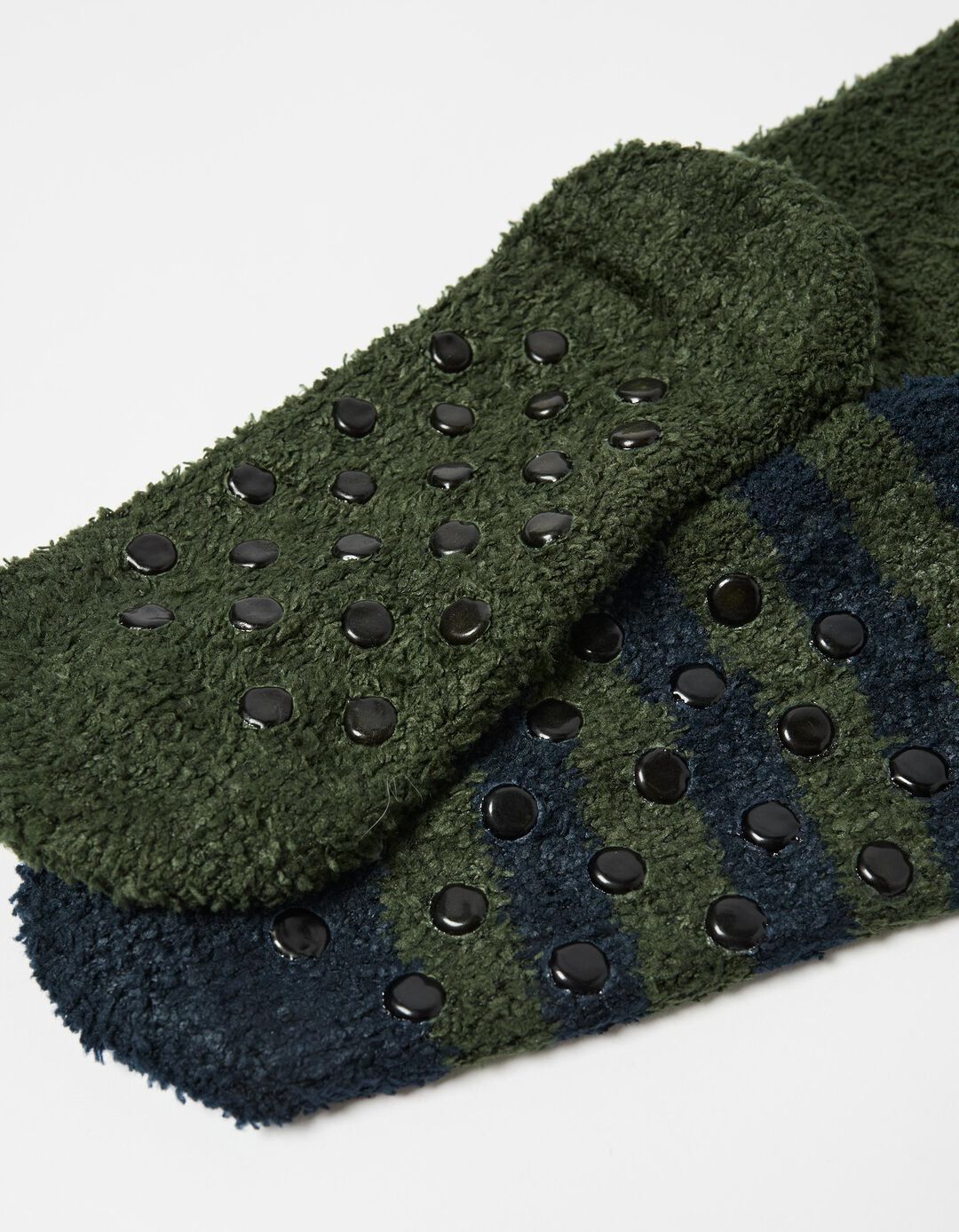 Pack 2 Pares de Meias Antiderrapantes, Homem, Verde Escuro
