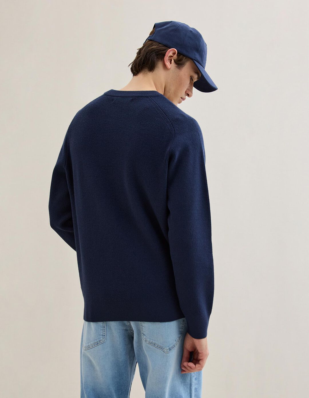 Camisola de Malha, Homem, Azul Escuro