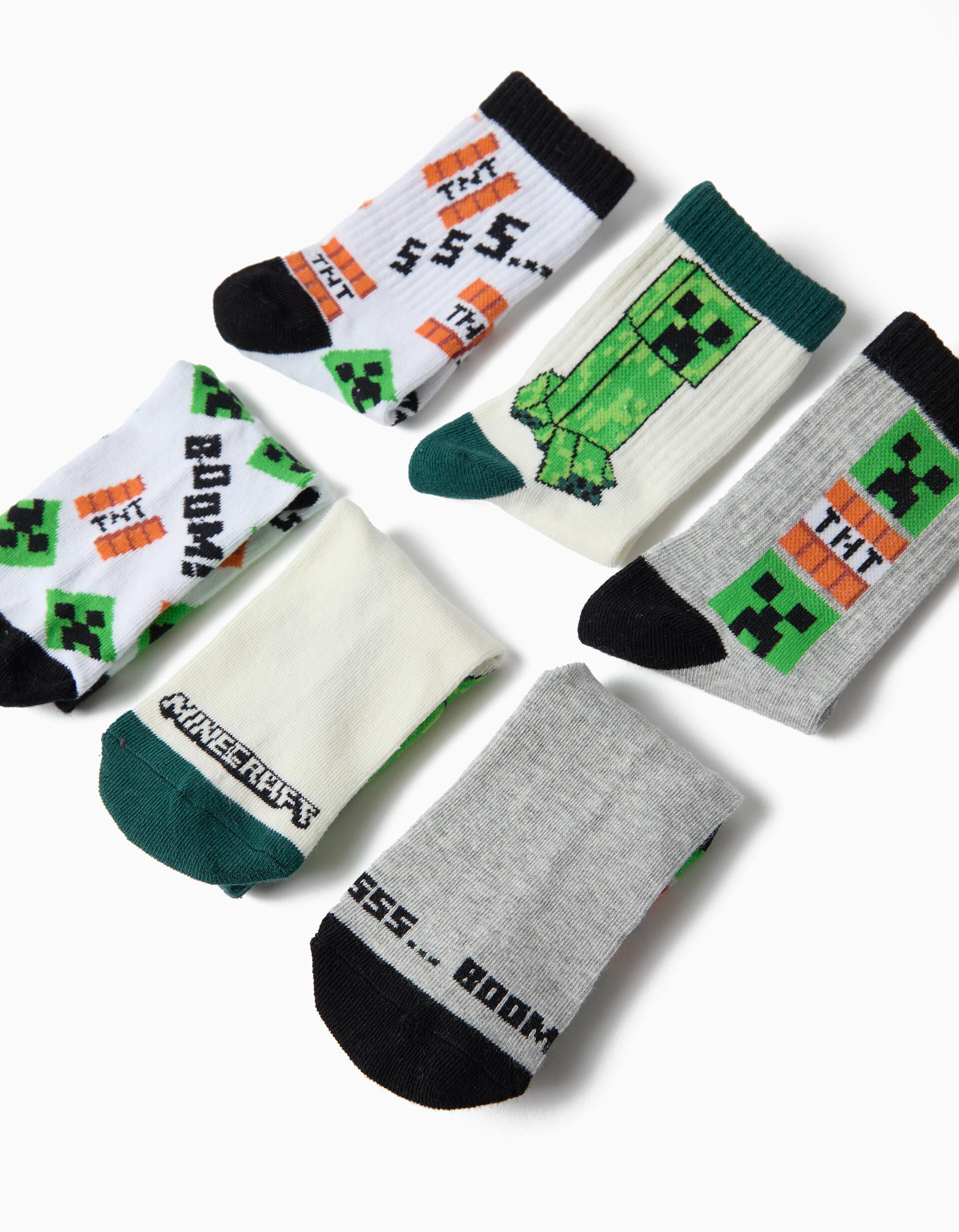 Comprar Online Pack 3 Pares De Meias 'Minecraft', Menino, Multicolor