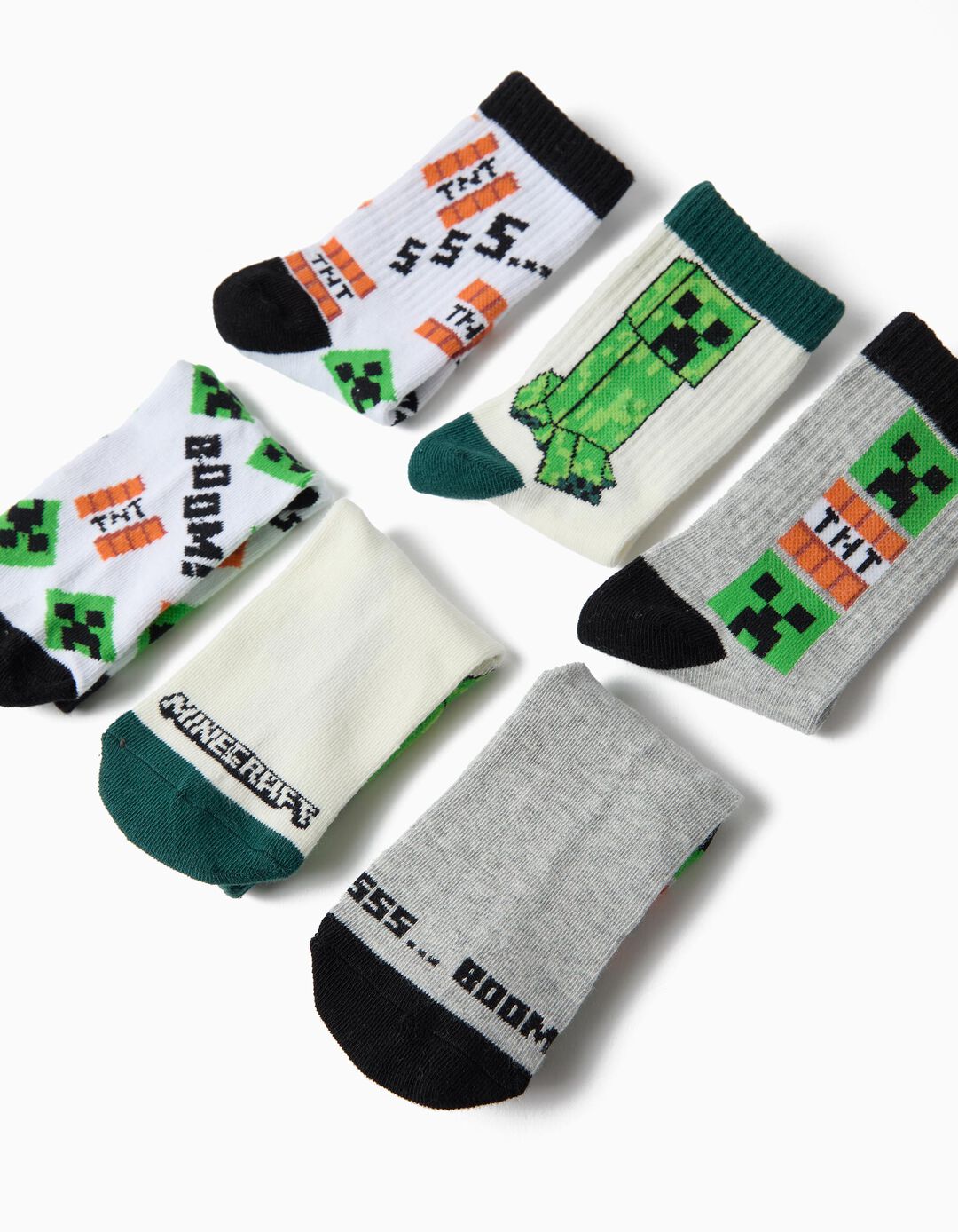 Pack 3 Pares De Meias 'Minecraft', Menino, Multicolor