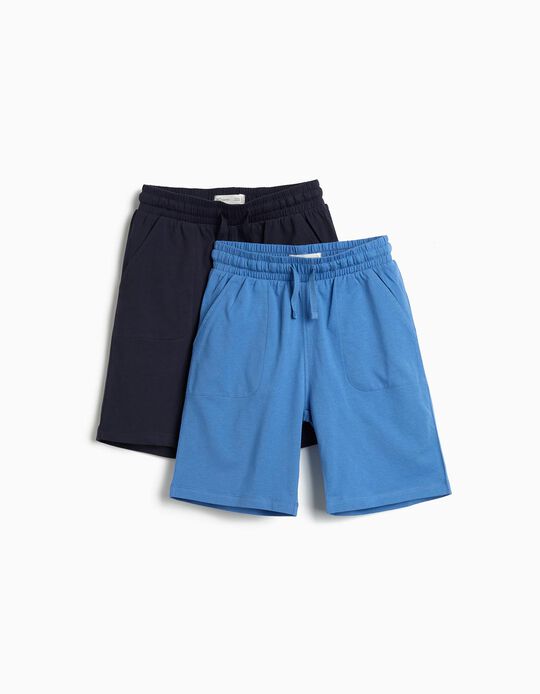 Comprar Online Pack 2 Cal&ccedil;&otilde;es Jersey, Menino, Azul Escuro