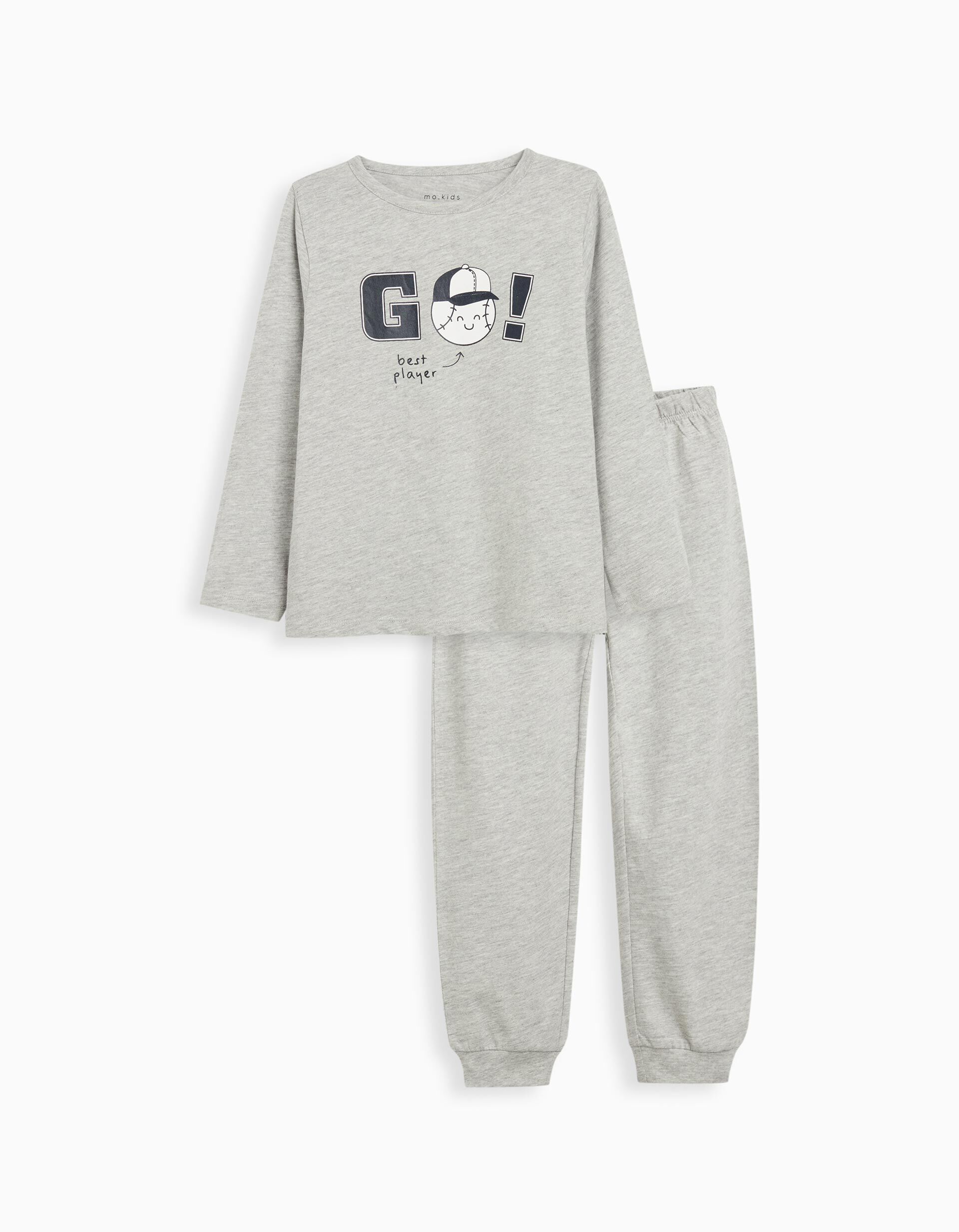 Comprar Online Pijama Jersey, Menino, Cinzento Claro