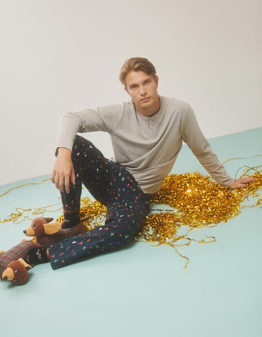 Comprar Online Pijama de Natal, Homem, Cinzento