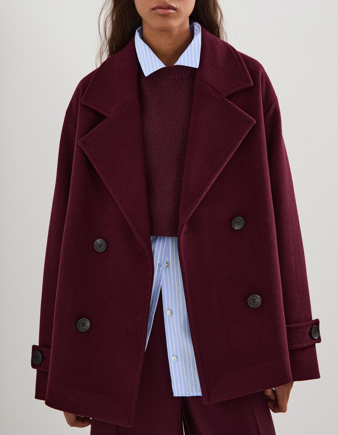 Casaco, Mulher, Vermelho Escuro