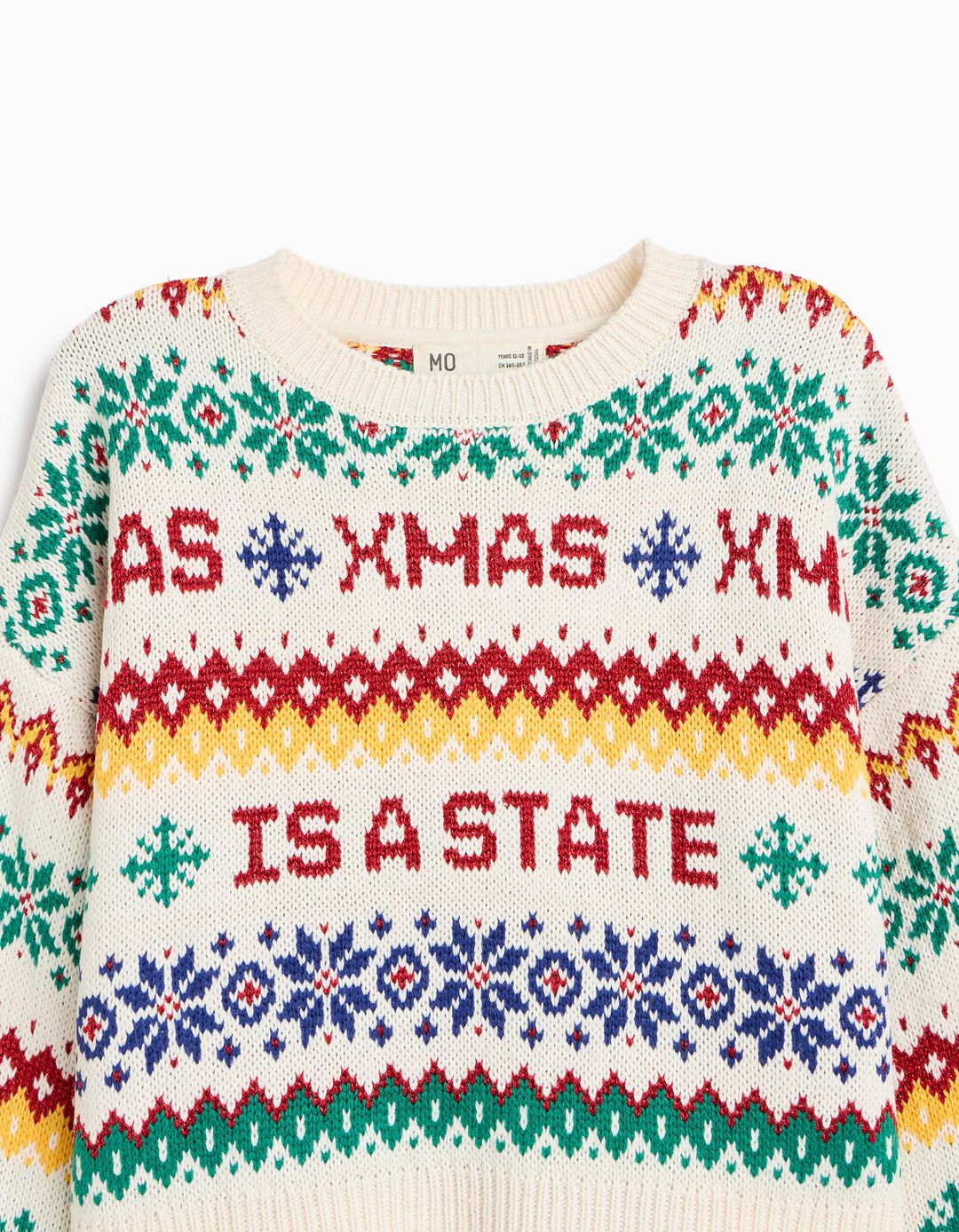 Camisola De Malha De Natal, Menina, Cru