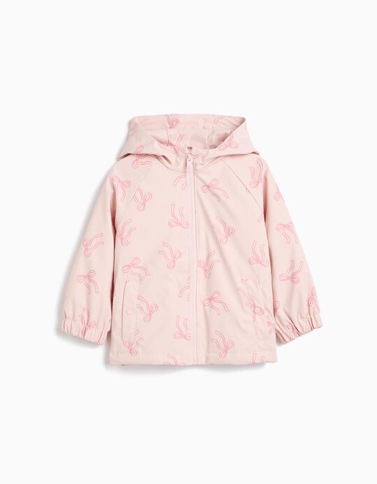 Comprar Online Parka Imperme&aacute;vel Com Capuz, Menina, Rosa Claro