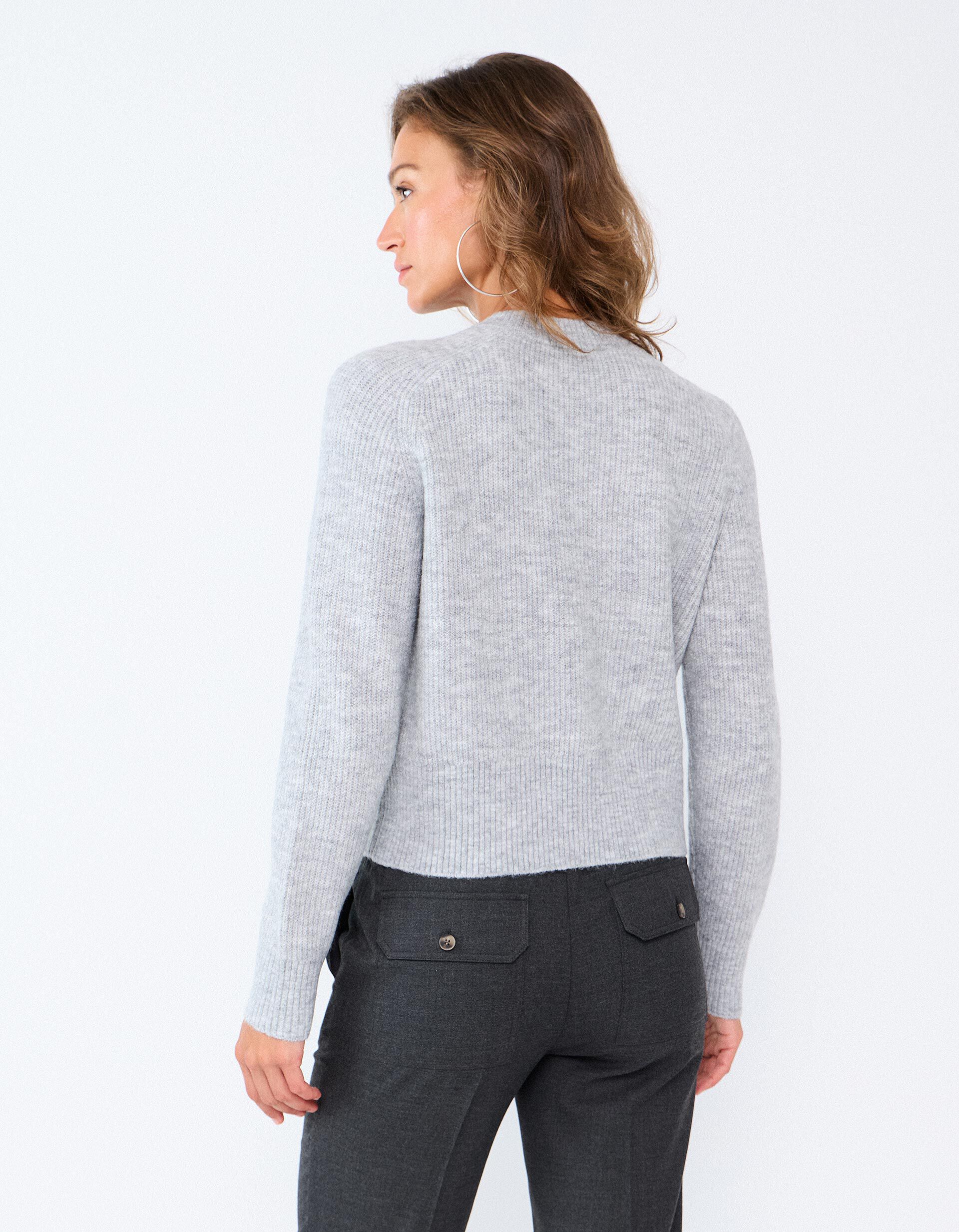 Comprar Online Camisola De Malha, Mulher, Cinzento Claro