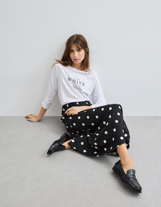 Comprar Online T-shirt Manga Comprida, Mulher, Branco