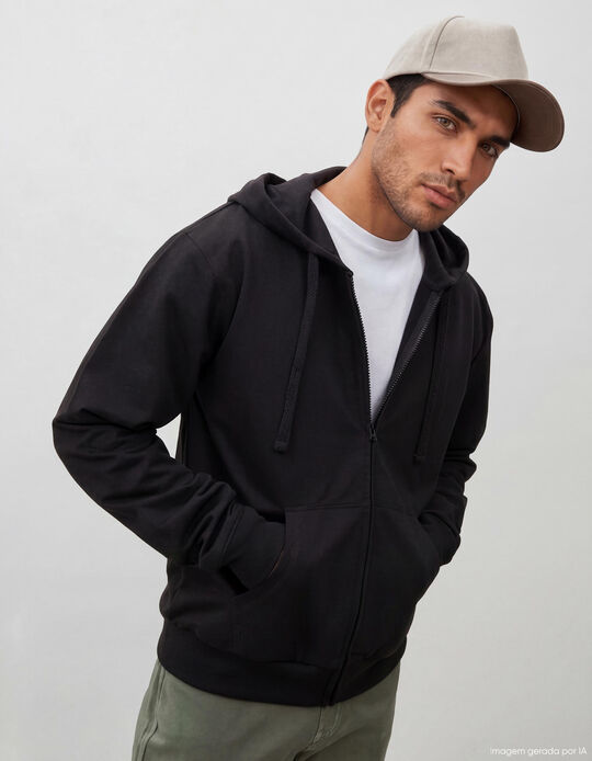 Comprar Online Casaco com capuz, Homem, Preto