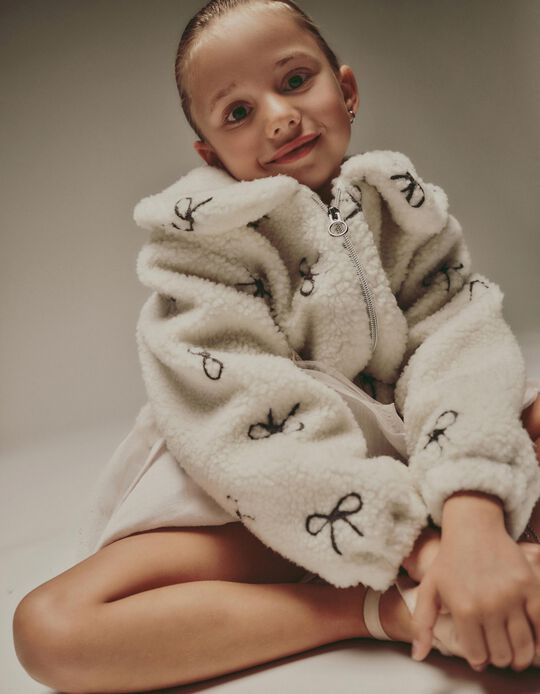 Comprar Online Casaco de Sherpa, Menina, Branco