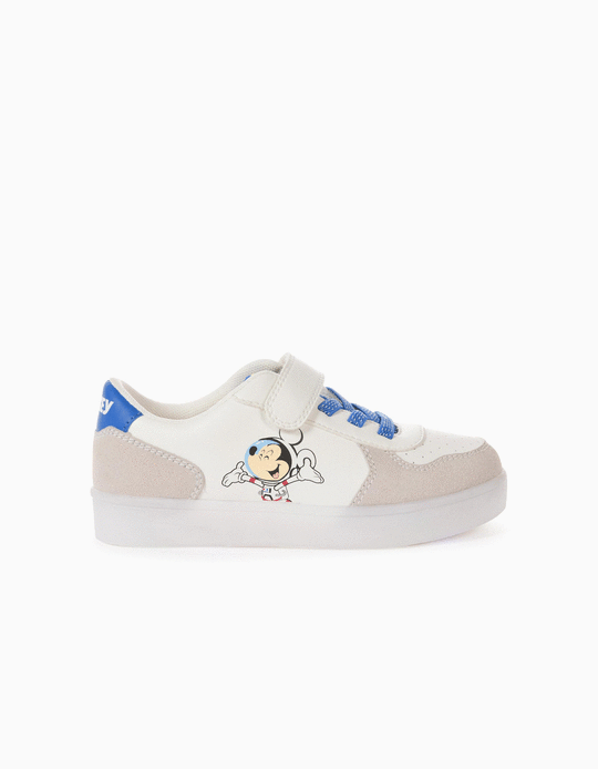 Light-up Trainers for Boys, 'Mickey Astronaut', White