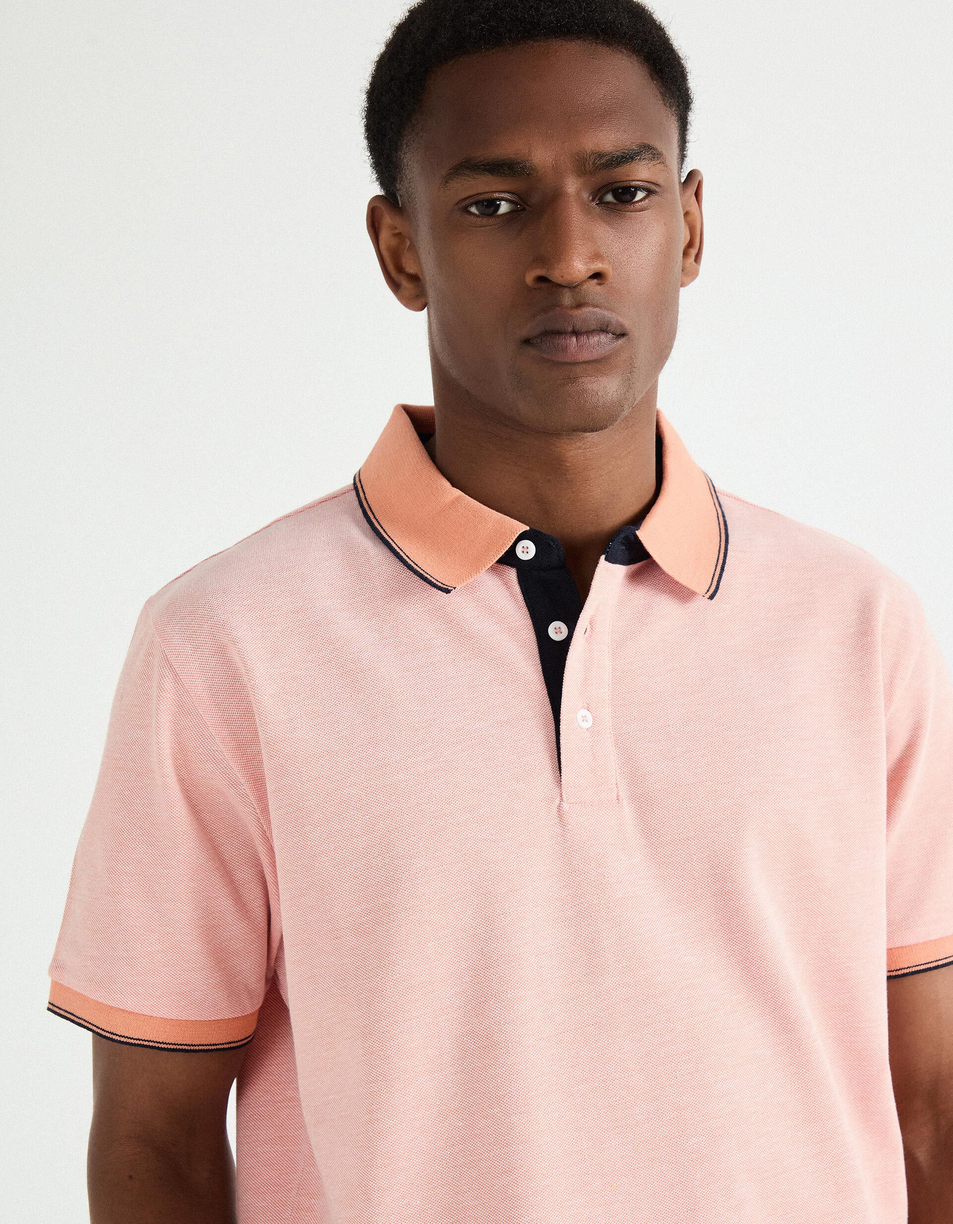 Comprar Online Polo Piquet Manga Curta, Homem, Laranja Claro 