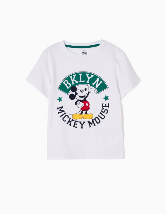 White T-Shirt, Mickey BKLYN