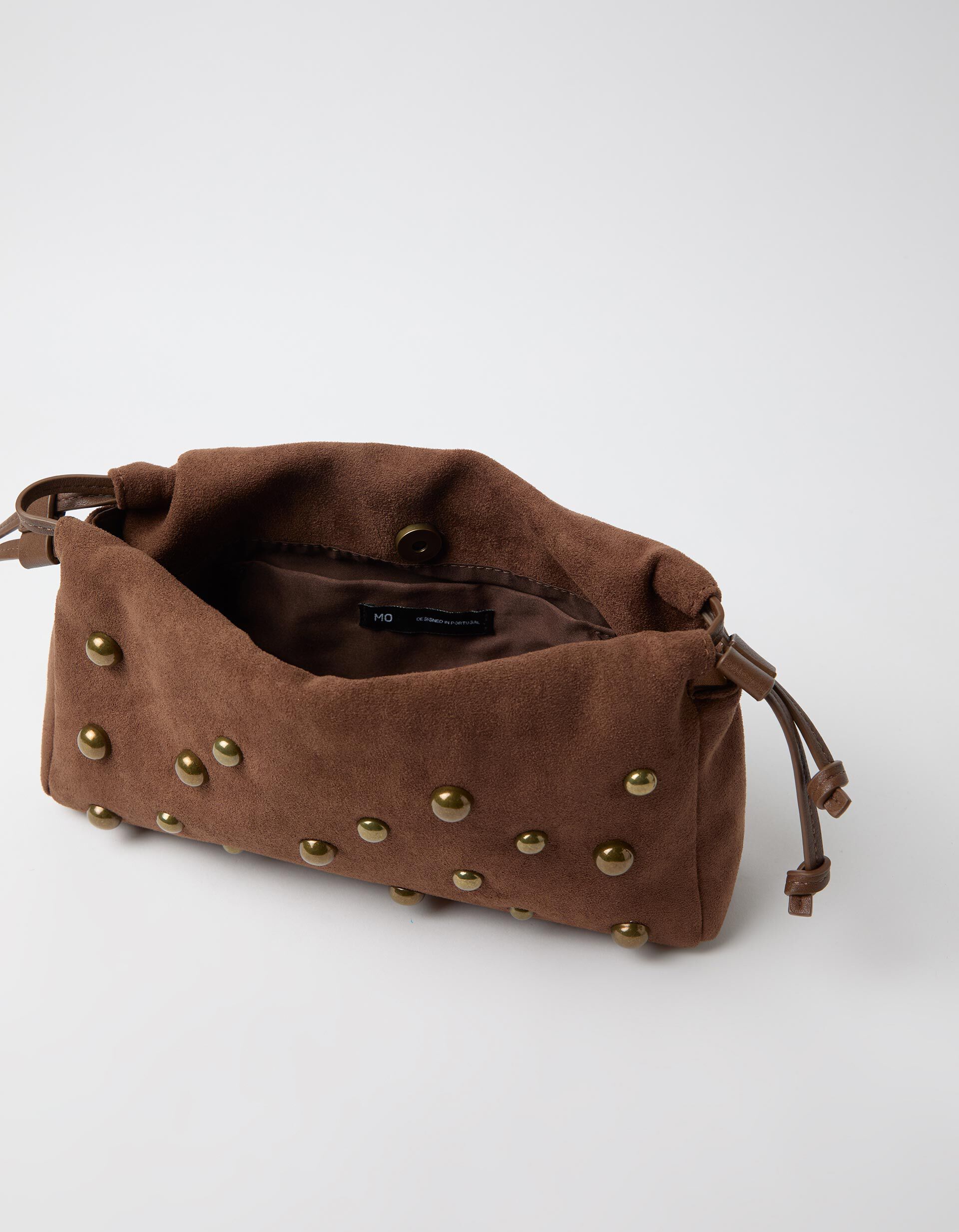 Comprar Online Mala Com Tachas Met&aacute;licas, Mulher, Castanho