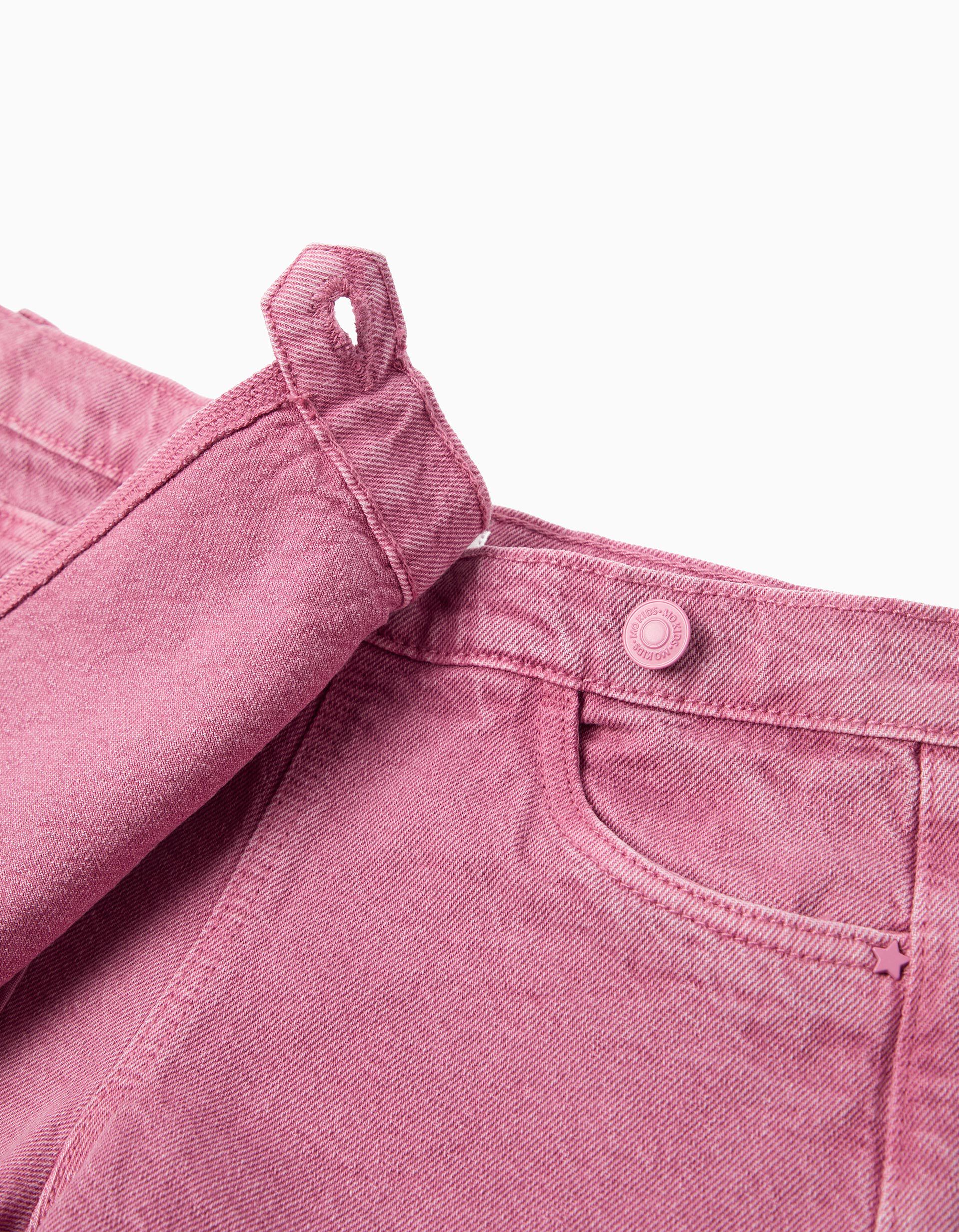 Comprar Online Saia-Cal&ccedil;&atilde;o de Ganga, Menina, Rosa Escuro
