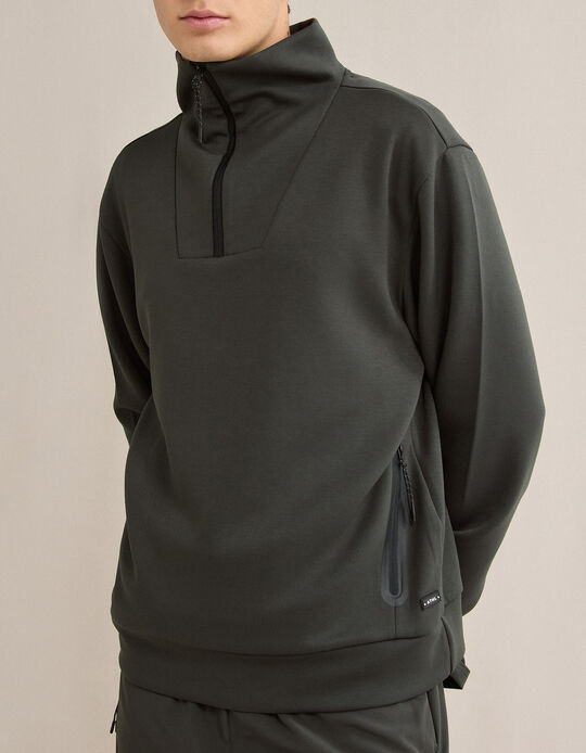 Comprar Online Sweatshirt com Fecho, Homem, Verde