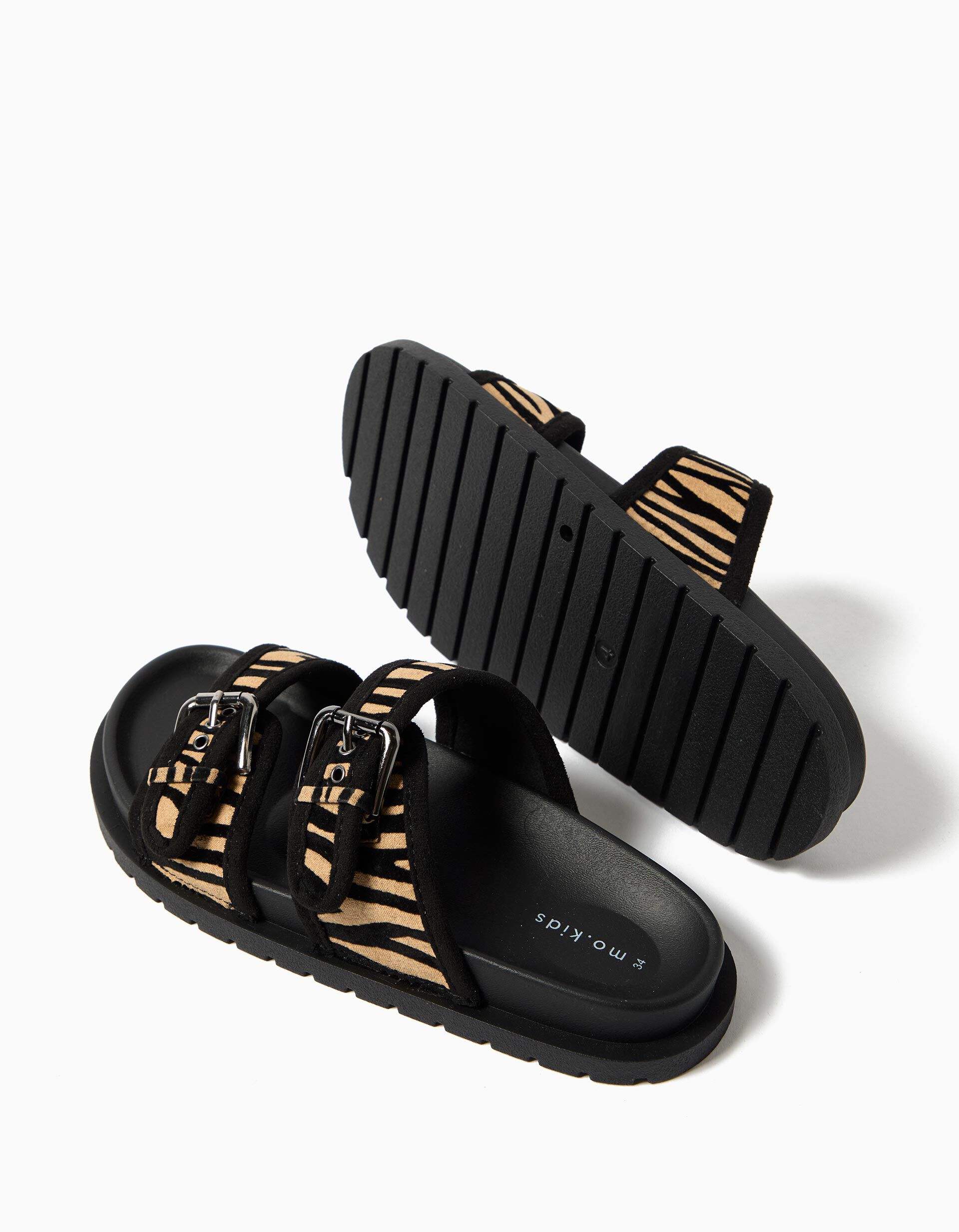 Comprar Online Sand&aacute;lias com Fivela, Menina, Preto