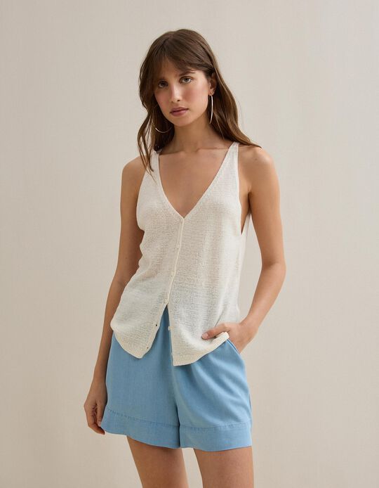 Comprar Online Top de Al&ccedil;as, Mulher, Bege Claro