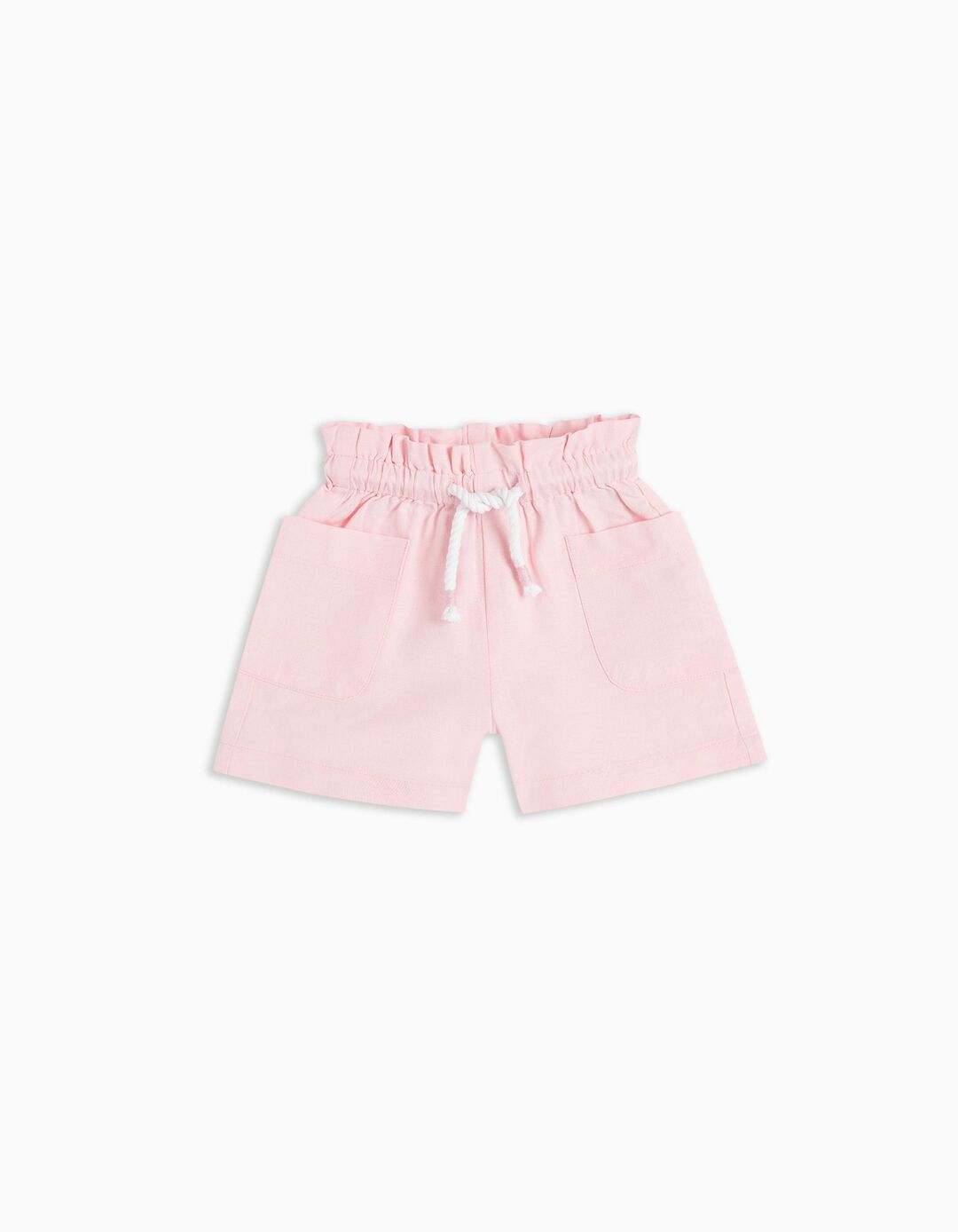 Drawstring Shorts, Baby Girls, Light Pink