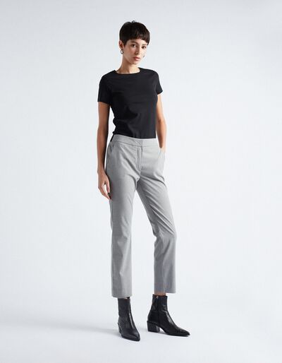 Tailored Trousers, Women, Light Grey