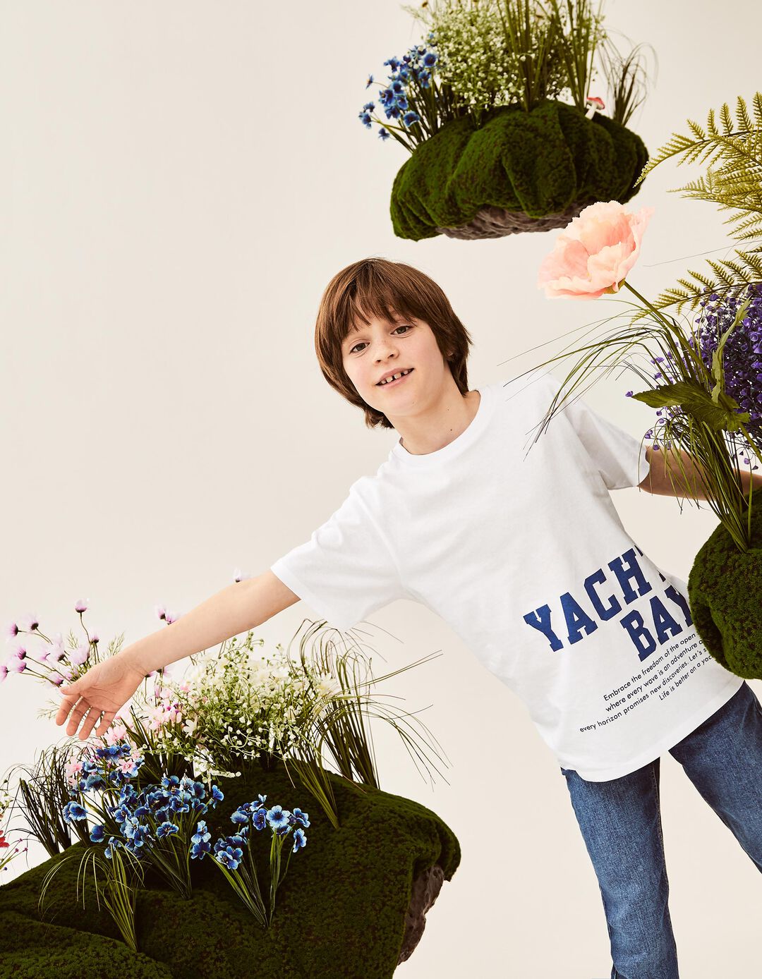 T-shirt Estampado, Menino, Branco