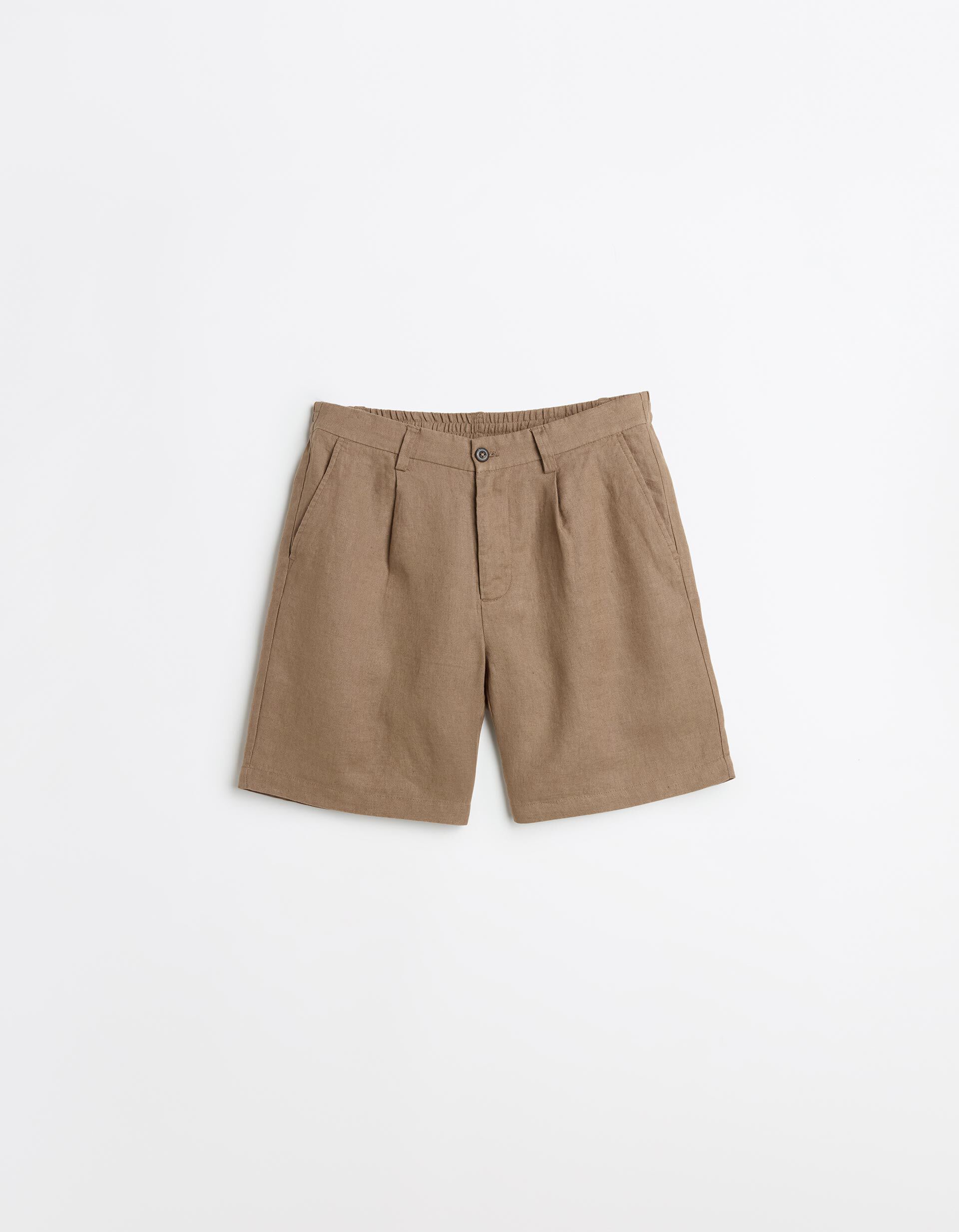 Comprar Online Cal&ccedil;&otilde;es 100% Linho, Homem, Castanho Claro