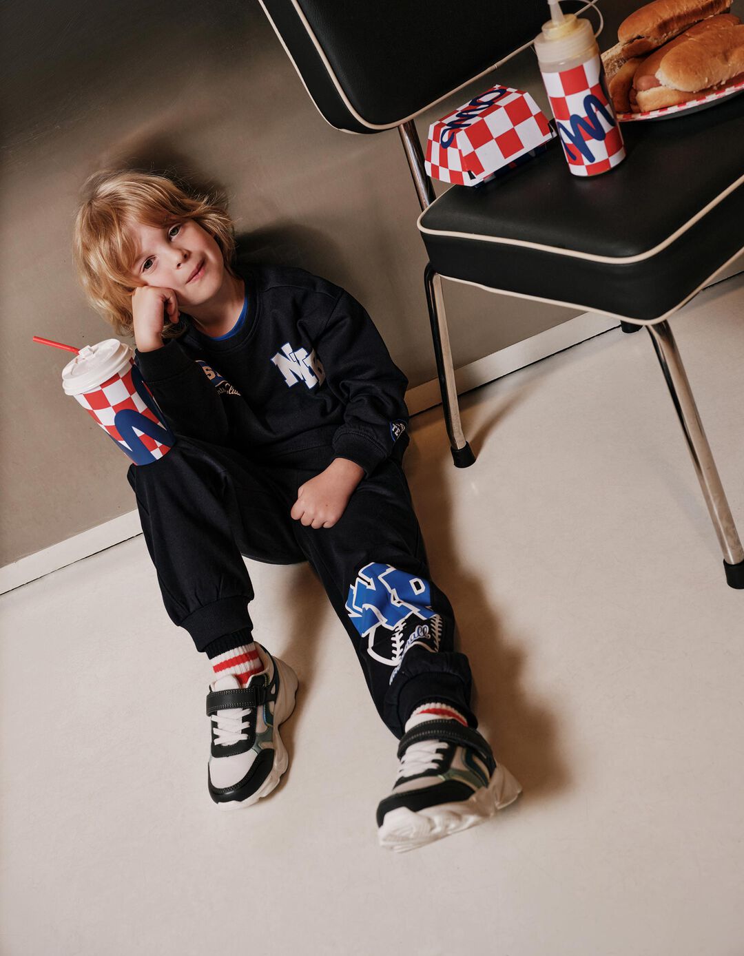 Conjunto de Jogging, Menino, Azul Escuro