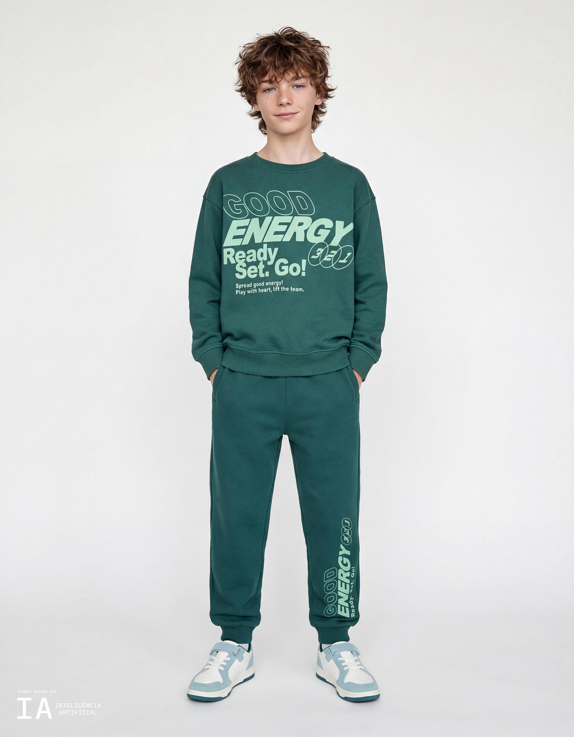 Comprar Online Sweatshirt de Felpa, Menino, Verde Escuro