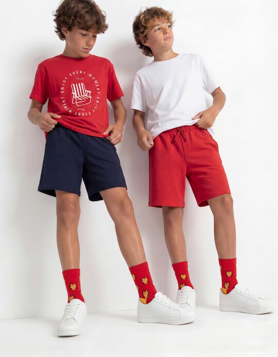 Comprar Online Pack 2 Cal&ccedil;&otilde;es de Felpa, Menino, Azul Escuro