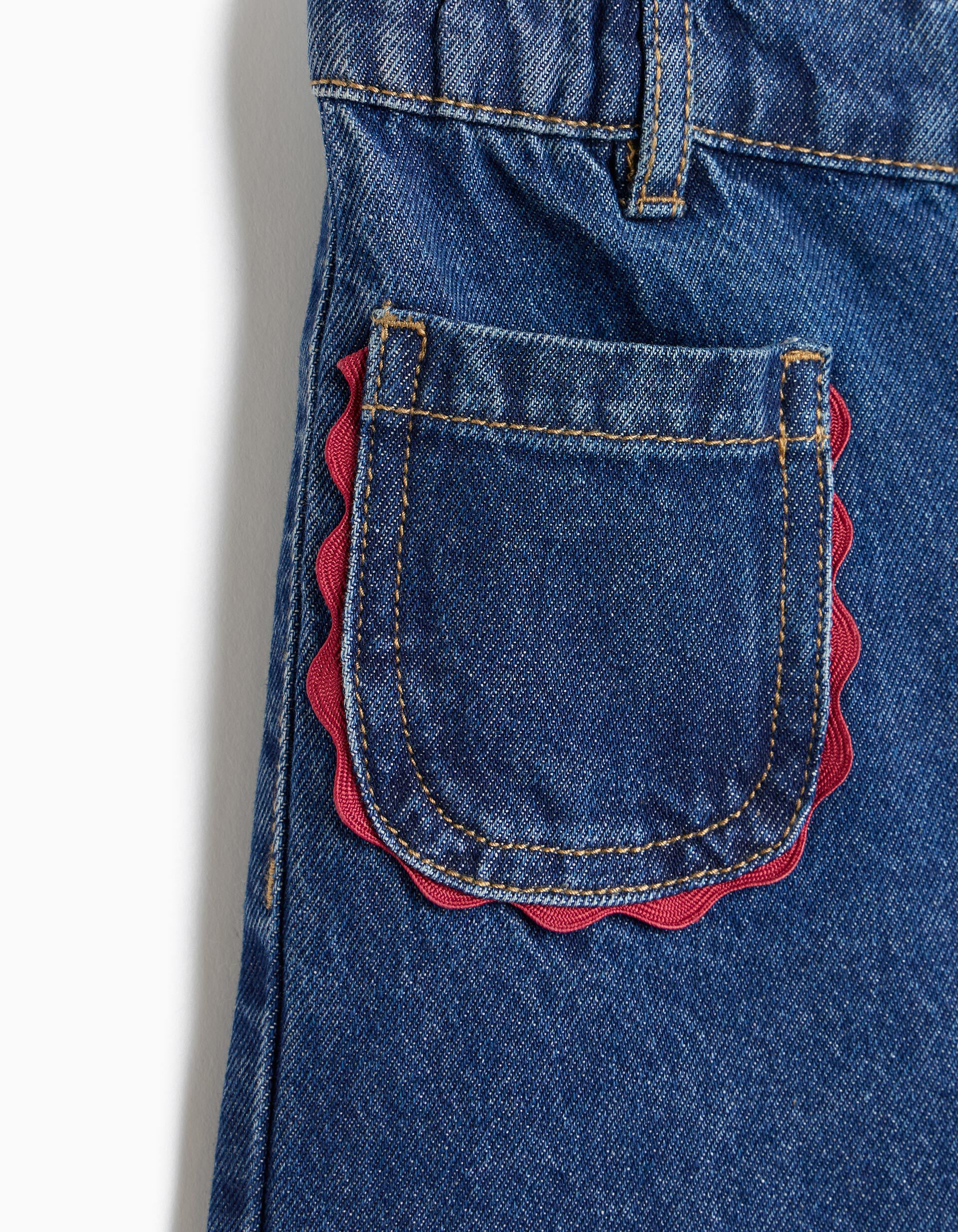 Comprar Online Cal&ccedil;as De Ganga 'Wide Leg', Menina, Azul Escuro