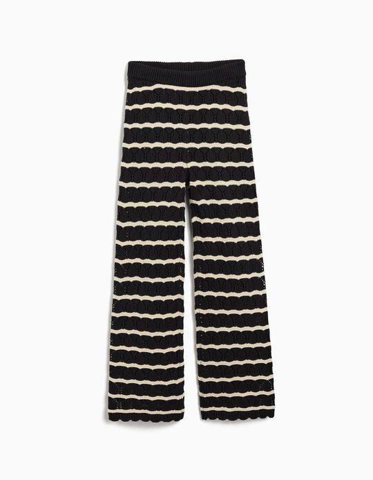 Comprar Online Calças Riscas em Crochet, Menina, Preto