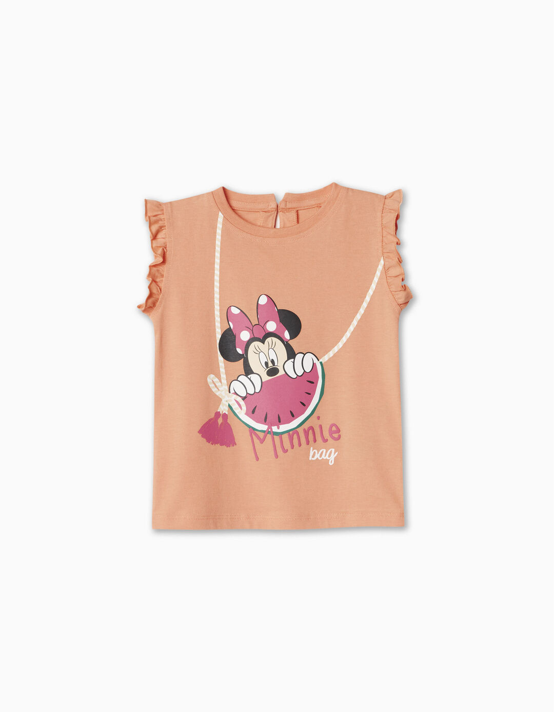 'Disney' Sleeveless T-Shirt, Baby Girl, Light Orange