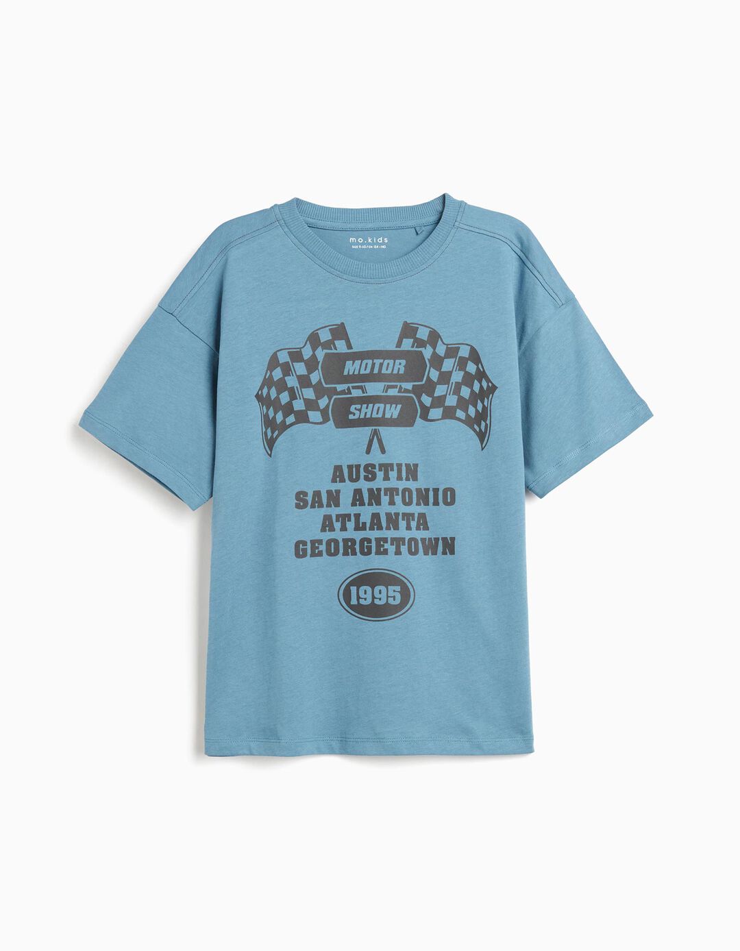 T-shirt Print, Menino, Azul