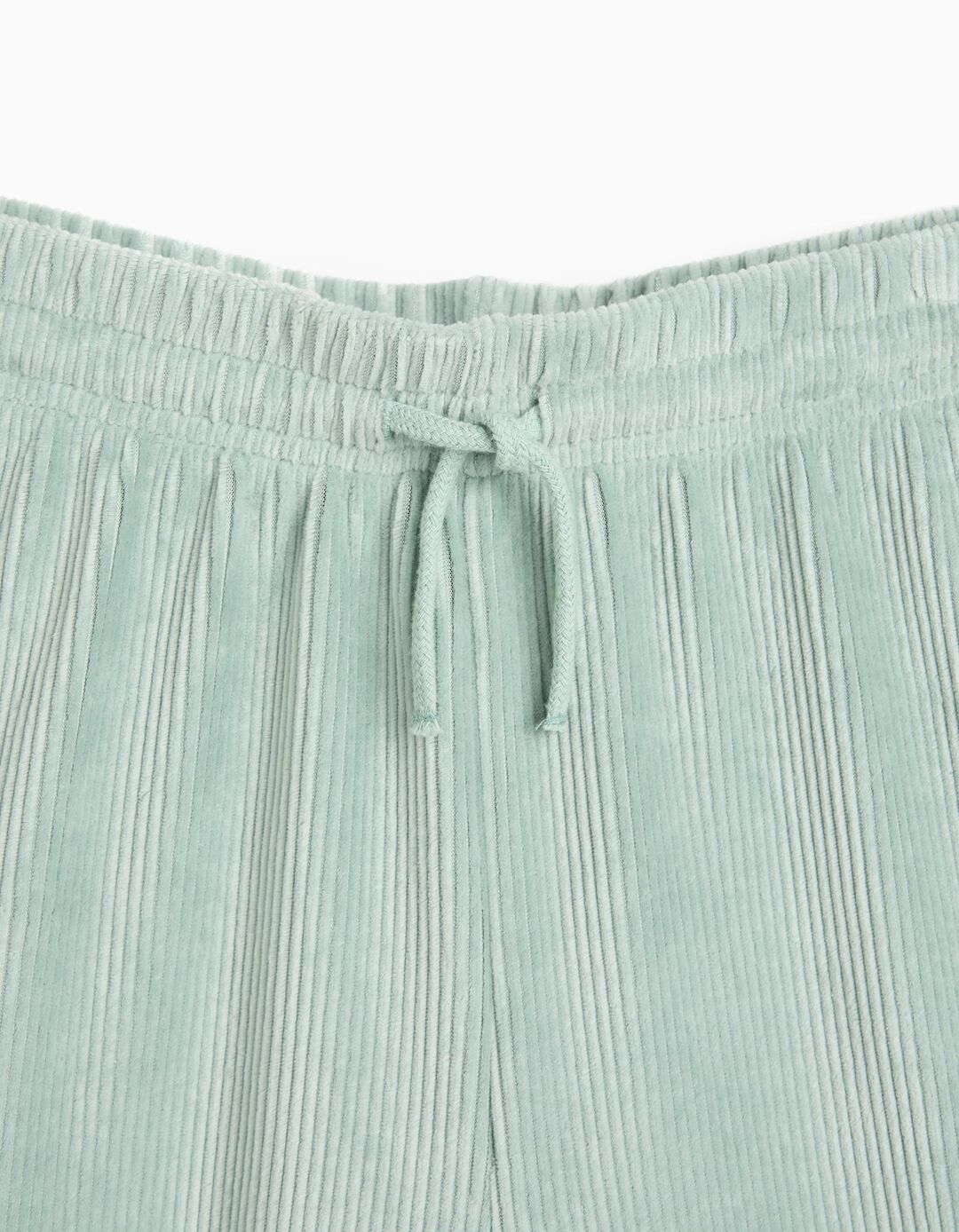 Cal&ccedil;as De Malha Wide Leg, Menina, Verde &Aacute;gua