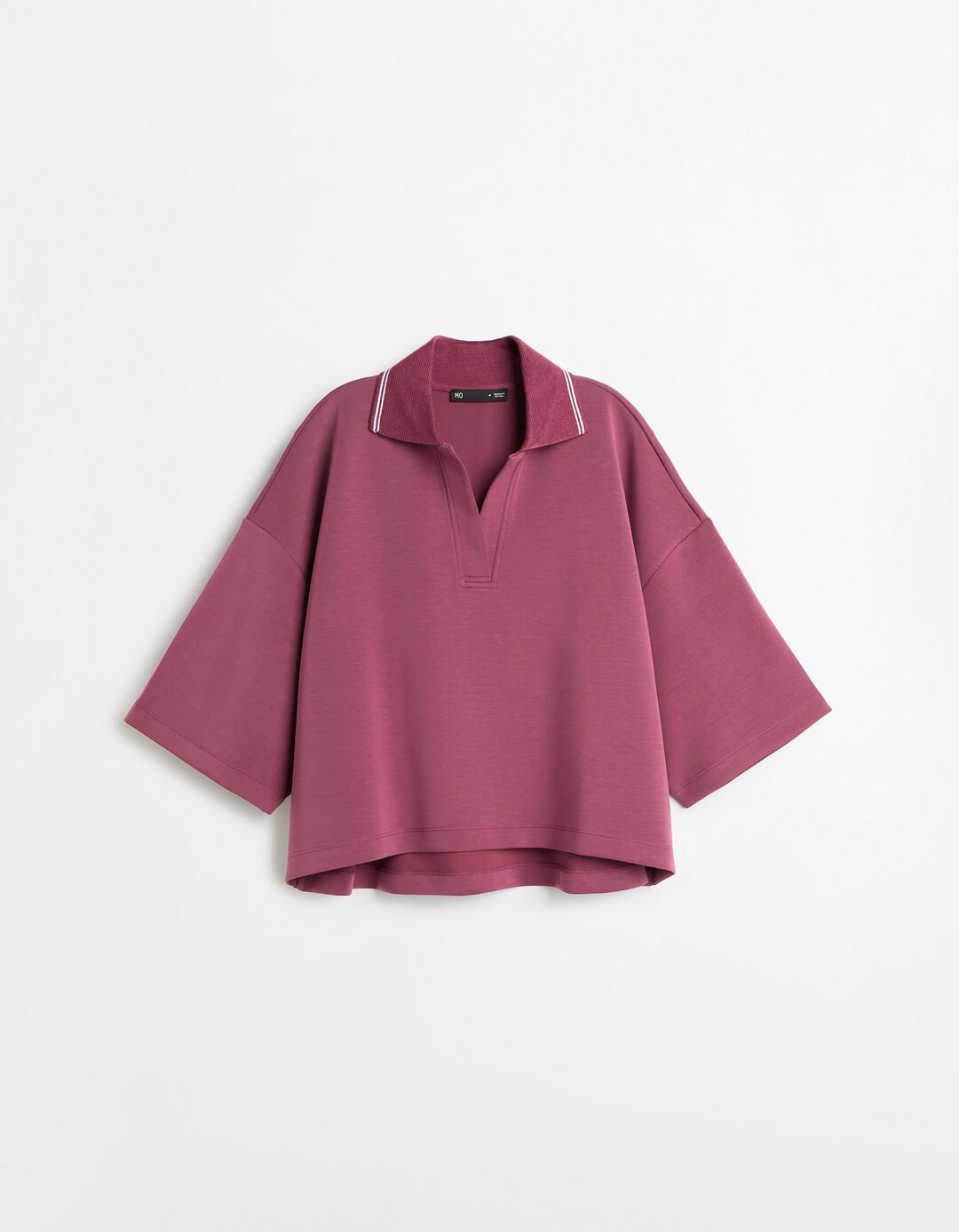 Polo Interlock, Mulher, Rosa Escuro