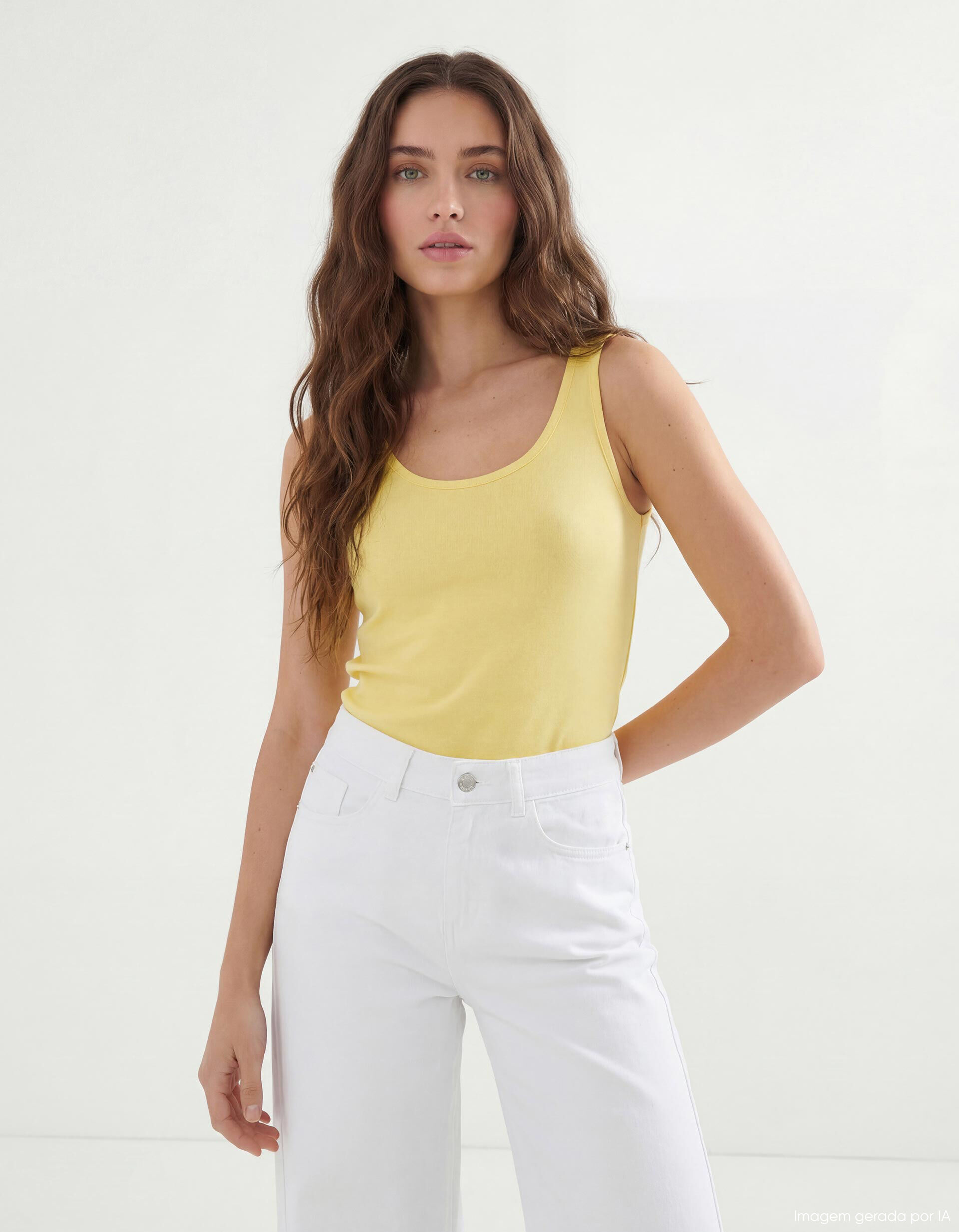 Comprar Online Top, Mulher, Amarelo Claro
