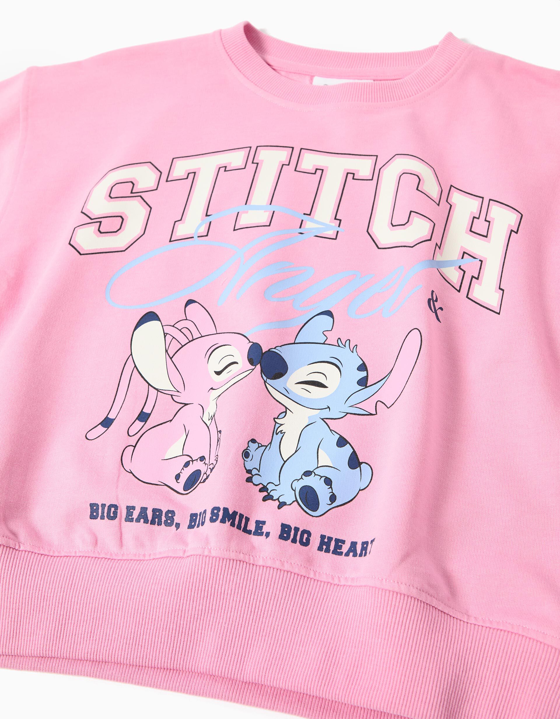 Comprar Online Sweatshirt de Felpa 'Stitch', Menina, Rosa