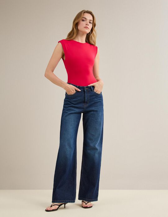 Comprar Online Cal&ccedil;as De Ganga 'Wide Leg', Mulher, Azul Escuro