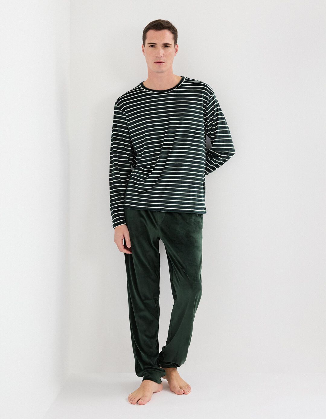 Pijama Polar, Homem, Verde Escuro